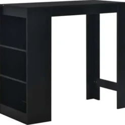 Bartafels-vidaXL - Bartafel - Zwart - Bewerkt hout