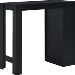 Bartafels-vidaXL - Bartafel - Zwart - Bewerkt hout