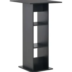 vidaXL - Bartafel - Zwart - Bewerkt hout