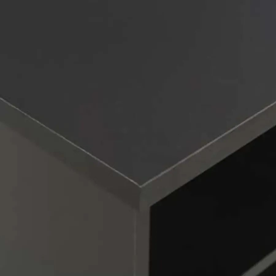 vidaXL - Bartafel - Zwart - Bewerkt hout