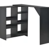 Bartafels-vidaXL - Bartafel - Zwart - Bewerkt hout