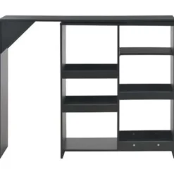 Bartafels-vidaXL - Bartafel - Zwart - Bewerkt hout