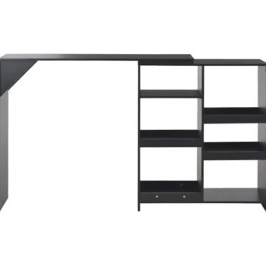 Bartafels-vidaXL - Bartafel - Zwart - Bewerkt hout