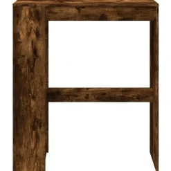 Bartafels-vidaXL - Bartafel met opbergruimte - Gerookt eiken - Bewerkt hout - 90x43 cm
