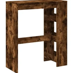 Bartafels-vidaXL - Bartafel met opbergruimte - Gerookt eiken - Bewerkt hout - 90x43 cm