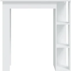 vidaXL - Bartafel met opbergruimte - Wit - Bewerkt hout - 102x50 cm