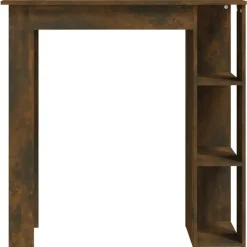 Bartafels-vidaXL - Bartafel met opbergruimte - Gerookt eiken - Bewerkt hout - 102x50 cm