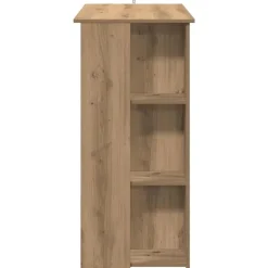 vidaXL - Bartafel met schappen - Artisanaal eiken - Bewerkt hout - 102x50 cm