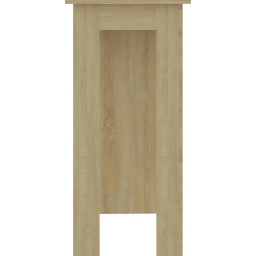 Bartafels-vidaXL - Bartafel met schappen - Sonoma eiken - Bewerkt hout - 102x50 cm