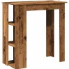 Bartafels-vidaXL - Bartafel met schappen - Oud hout - Bewerkt hout - 102x50 cm