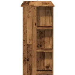 Bartafels-vidaXL - Bartafel met schappen - Oud hout - Bewerkt hout - 102x50 cm