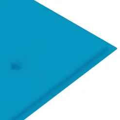 Tuinbanken-vidaXL - Batavia Tuinbank met blauw kussen - Teakhout - 150x51.5x84 cm