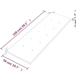 Tuinbanken-vidaXL - Batavia Tuinbank met blauw kussen - Teakhout - 150x51.5x84 cm