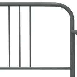 1-Persoons Bedden-vidaXL - Bed - Grijs - Metaal - 90 x 200 cm
