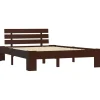 Twijfelaars-vidaXL - Bed frame - Donkerbruin - Massief grenenhout - 140x200 cm