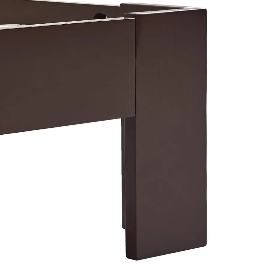 Twijfelaars-vidaXL - Bed frame - Donkerbruin - Massief grenenhout - 140x200 cm