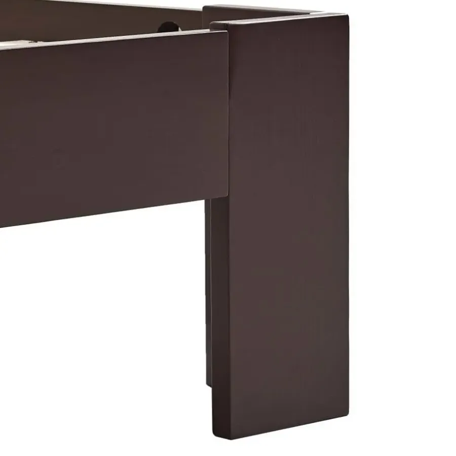 1-Persoons Bedden-vidaXL - Bed frame - Donkerbruin - Grenenhout - 90x200 cm