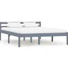 Twijfelaars-vidaXL - Bed frame - Grijs - Massief grenenhout - 120x200 cm