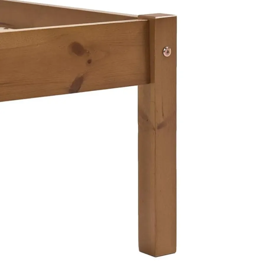vidaXL - Bed frame - Honingbruin - Massief grenenhout - 120x200 cm