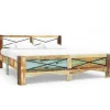 Twijfelaars-vidaXL - Bed frame - Multikleur - Massief gerecycled hout - 180x200 cm