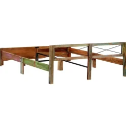 Twijfelaars-vidaXL - Bed frame - Multikleur - Massief gerecycled hout - 180x200 cm