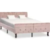 vidaXL - Bed frame - Roze - Fluweel - 120x200 cm
