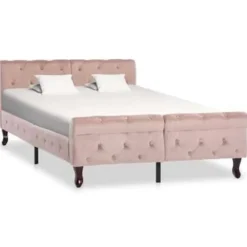 vidaXL - Bed frame - Roze - Fluweel - 120x200 cm