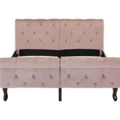vidaXL - Bed frame - Roze - Fluweel - 120x200 cm