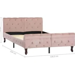 vidaXL - Bed frame - Roze - Fluweel - 120x200 cm