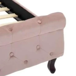 vidaXL - Bed frame - Roze - Fluweel - 120x200 cm