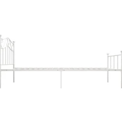 vidaXL - Bed frame - Wit - Metaal - 90 x 200 cm