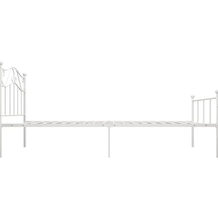 vidaXL - Bed frame - Wit - Metaal - 90 x 200 cm