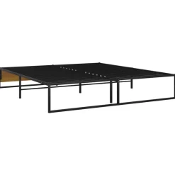 Twijfelaars-vidaXL - Bed frame - Zwart - Metaal en MDF - 140x200 cm