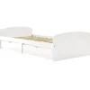vidaXL - Bed frame incl. lades - Wit - Massief grenenhout - 90x200 cm