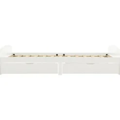 vidaXL - Bed frame incl. lades - Wit - Massief grenenhout - 90x200 cm