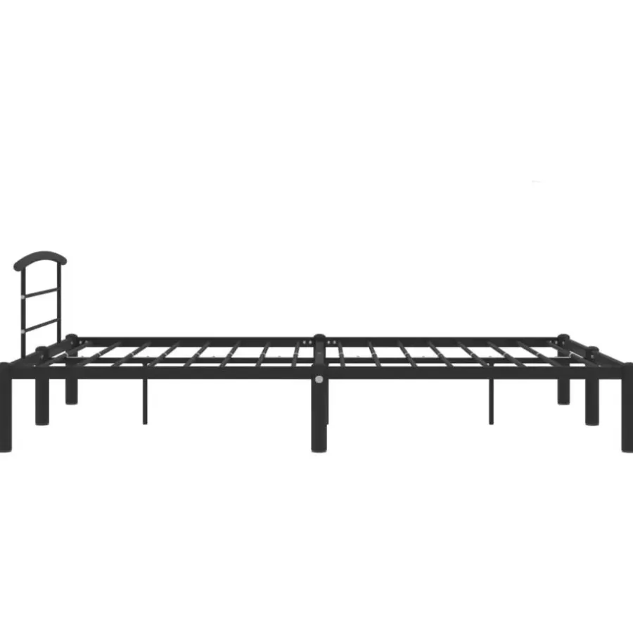 vidaXL - Bed frame met arc hoofdeinde - Zwart - Metaal - 160x200 cm