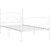 vidaXL - Bed frame met artistiek hoofdeinde - Wit - Metaal - 90x200 cm