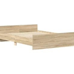 Twijfelaars-vidaXL - Bed frame met hoofd- en voeteneinde - sonoma eikenkleur - 140x200 cm