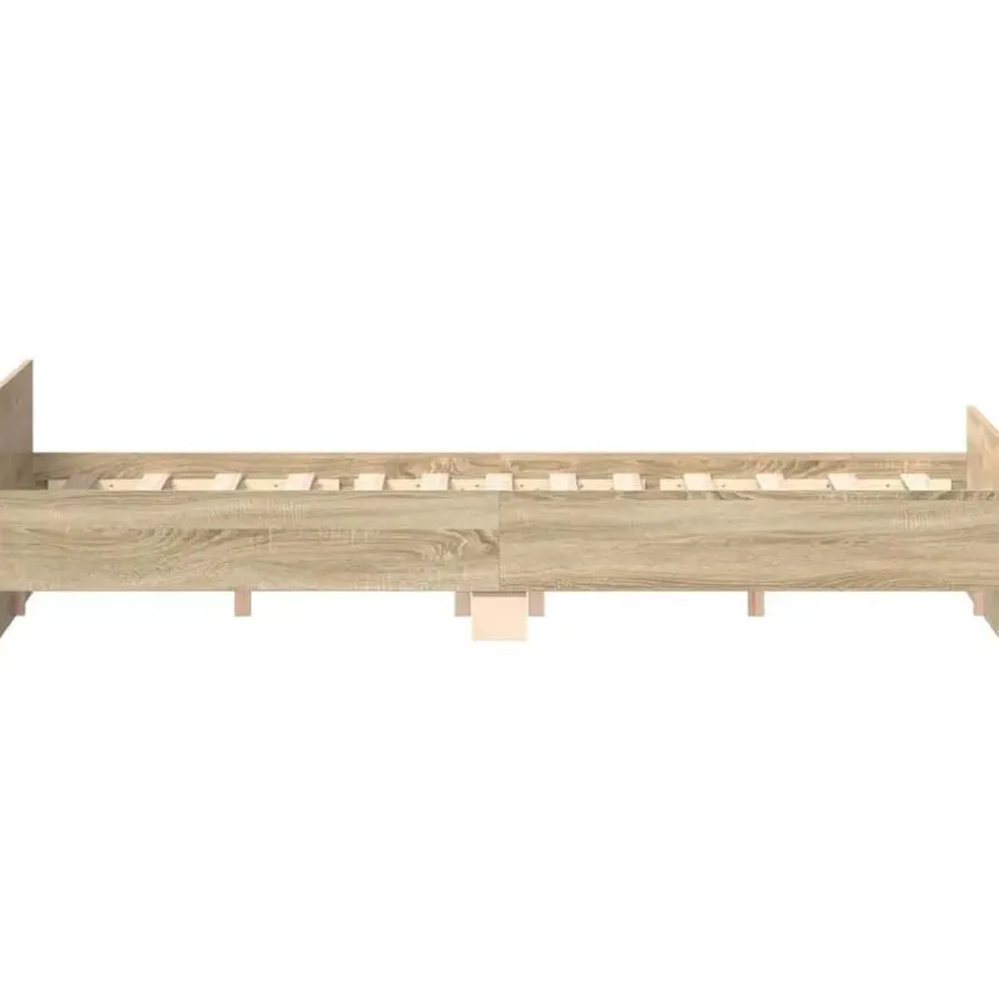 Twijfelaars-vidaXL - Bed frame met hoofd- en voeteneinde - sonoma eikenkleur - 140x200 cm