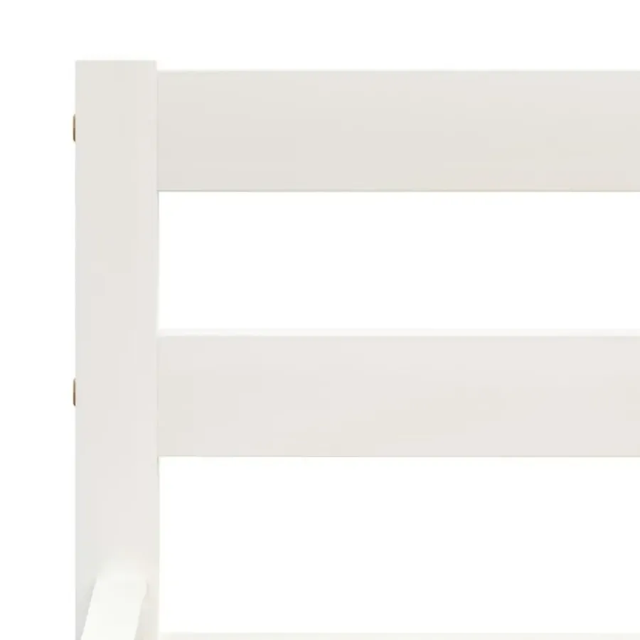 vidaXL - Bed frame met hoofdeinde - Wit - Massief grenenhout - 140x200 cm