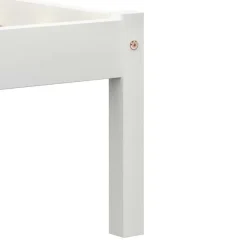vidaXL - Bed frame met hoofdeinde - Wit - Massief grenenhout - 140x200 cm