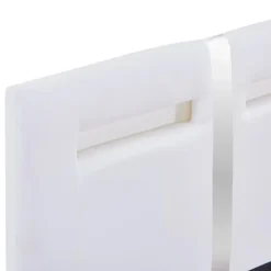 1-Persoons Bedden-vidaXL - Bed frame met hoofdeinde - LED - Wit -kunstleer - 90x200 cm
