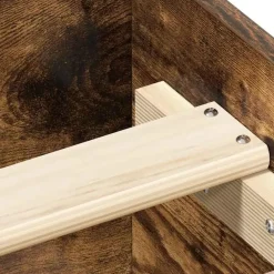 vidaXL - Bed frame met hoofd- en voeteneinde - Gerookt eiken - 180x200 cm