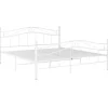 vidaXL - Bed frame met hoodfbord en lattenbodem - Wit - Metaal - 140x200 cm