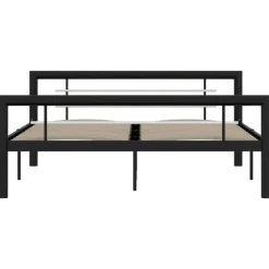 Twijfelaars-vidaXL - Bed frame met hoofdeinde - Wit - Massief grenenhout - 140x190 cm