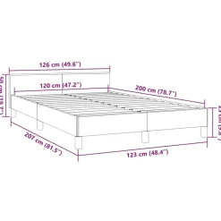 Twijfelaars-vidaXL - Bed frame met hoofdeinde zonder matras - Zwart - Kunstleer - 120x200 cm