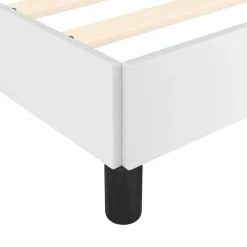 1-Persoons Bedden-vidaXL - Bed frame met hoofdeinde zonder matras - Wit - Hout - 90x200 cm