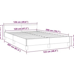 Twijfelaars-vidaXL - Bed frame met hoofdeinde - Zwart - Fluweel - 120 x 200 cm
