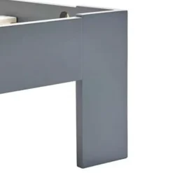 vidaXL - Bed frame met hoofdbord - Grijs - Massief grenenhout - 120x200 cm
