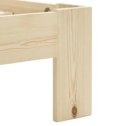 Twijfelaars-vidaXL - Bed frame met hoofdbord - Wit - Massief grenenhout - 140x200 cm